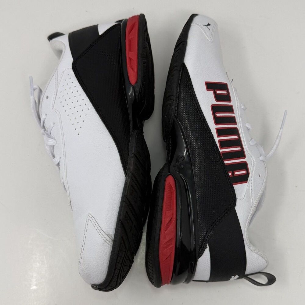 Puma Shoes Mens Sz 9.5 White Black Red SoftFoam+ ArchTec Sneakers 309941-04 1D4